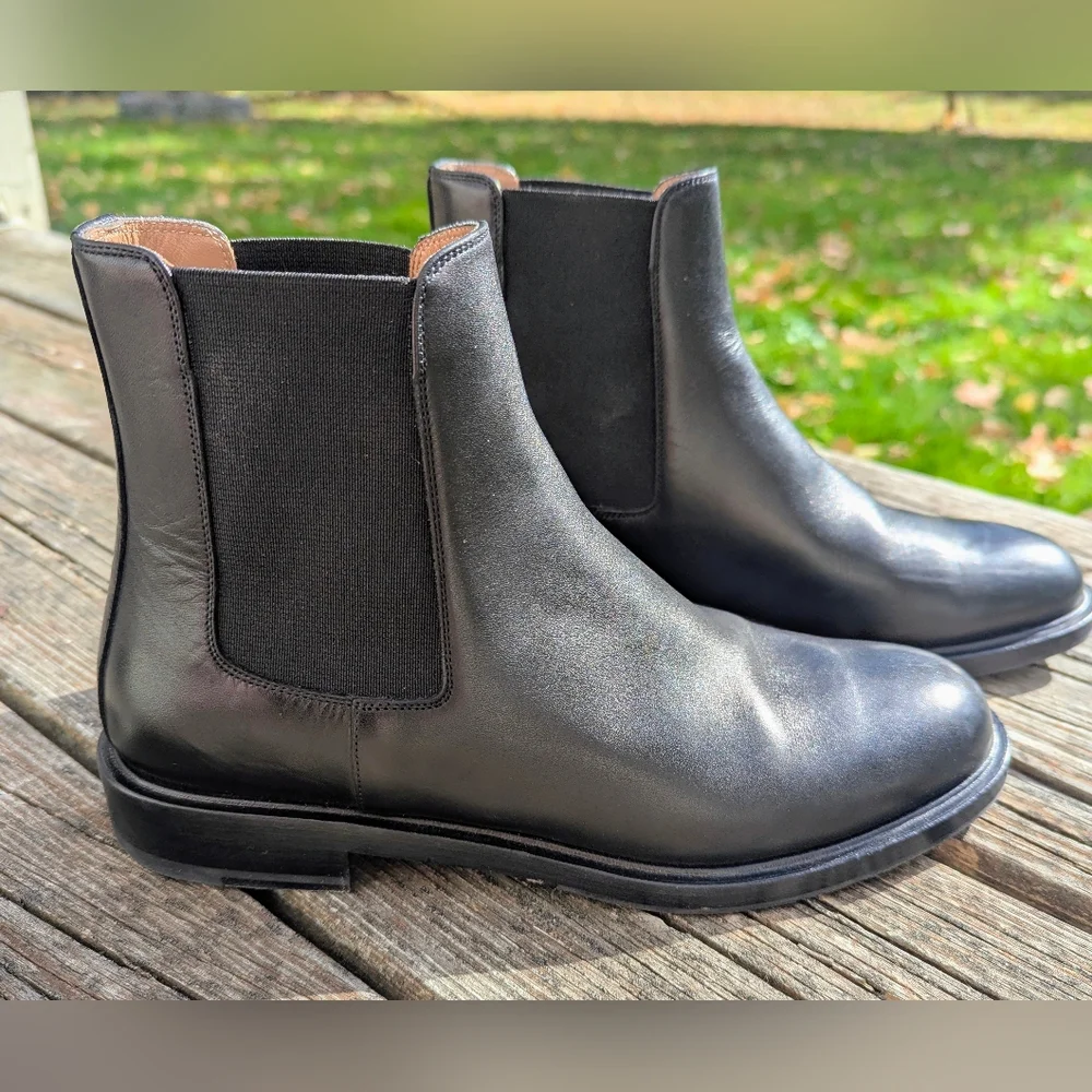 EUC Fratelli Rossetti Black Leather Chelsea Boots – Size 38 (US 7.5-8) - Picture 4 of 5
